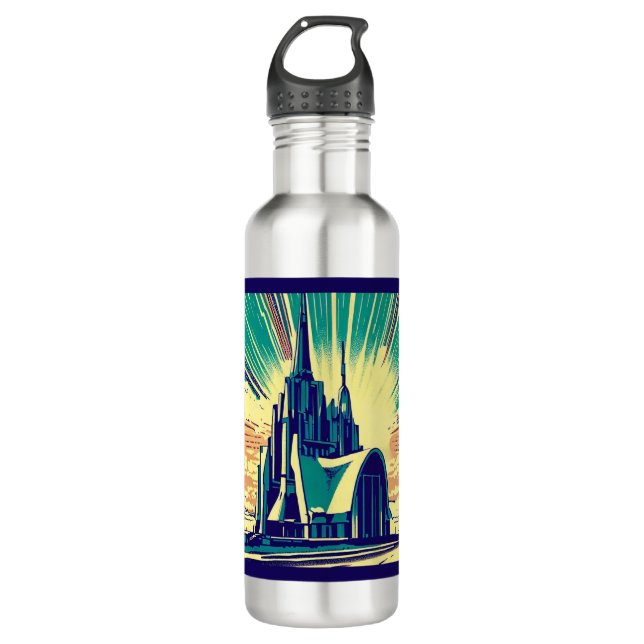 Botella De Agua Iglesia Futurista de SF 3 (Anverso)