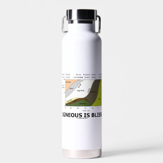 Botella De Agua Igneous Es Humor Geológico De Contenido De Sílice