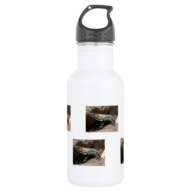 Botella De Agua Iguana curiosa (Anverso)