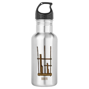 Botella De Agua Ilustracion de Angklung personalizado