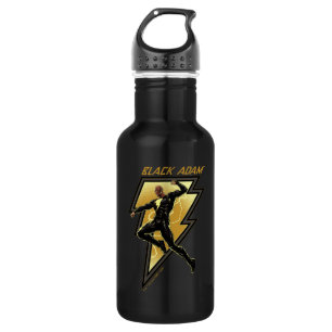 Botella De Agua Ilustracion de caracteres Black Adam Lightning Bol