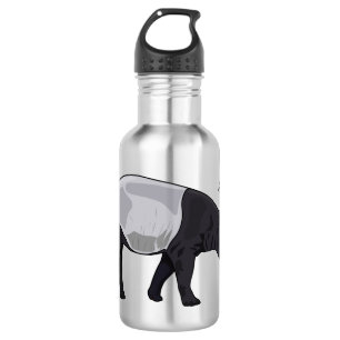Botella De Agua ilustración de dibujos animados de tapir