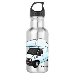 Botella De Agua Ilustración de dibujos animados de una autocaravan