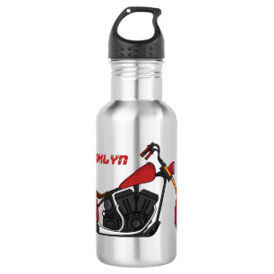 Botella De Agua Ilustracion de motocicleta estilo helicóptero