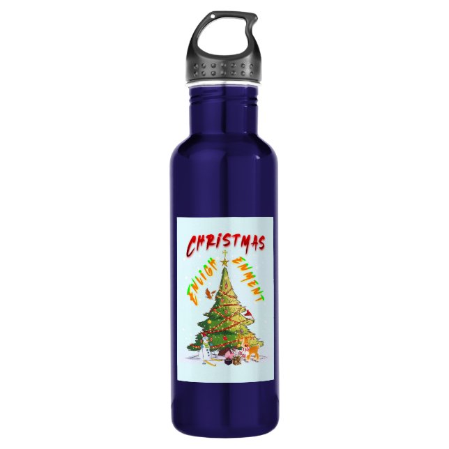 Botella De Agua Ilustración de navidades (Anverso)
