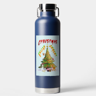 Botella De Agua Ilustración de navidades