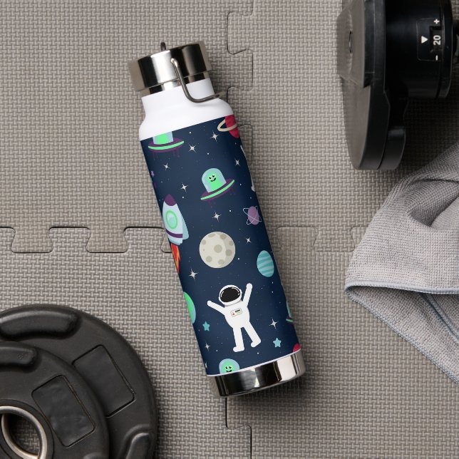 Botella De Agua Ilustracion de patrón de espacio (Gimnasio)