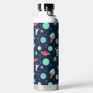 Botella De Agua ilustración de patrón espacial