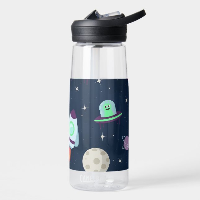 Botella De Agua Ilustración de patrón espacial (Izquierdo)