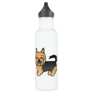 Botella De Agua Ilustracion de Perro Territorial Australiano Azul 