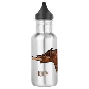 Botella De Agua Ilustracion de personalizado asado de cerdo / cerd