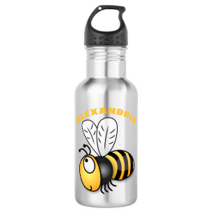 Botella De Agua Ilustracion de personalizado de abejas alegres