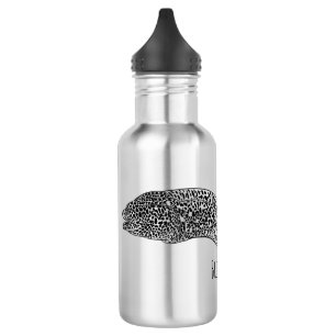 Botella De Agua Ilustracion de personalizado de anguila negra con