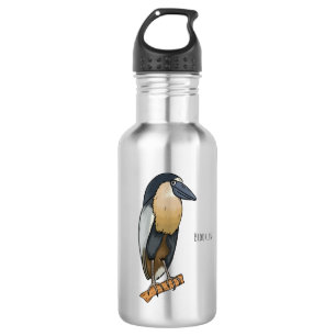 Botella De Agua Ilustracion de personalizado de aves de garza