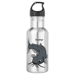 Botella De Agua Ilustracion de personalizado de bagre cúbico