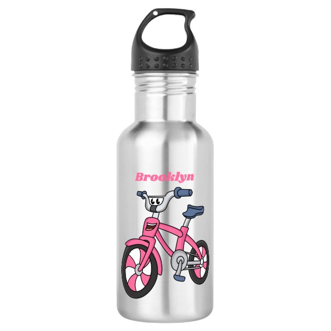 Botella De Agua Ilustracion de personalizado de bicicleta de niños (Anverso)