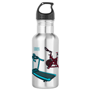 Botella De Agua Ilustracion de personalizado de bicicletas de hila
