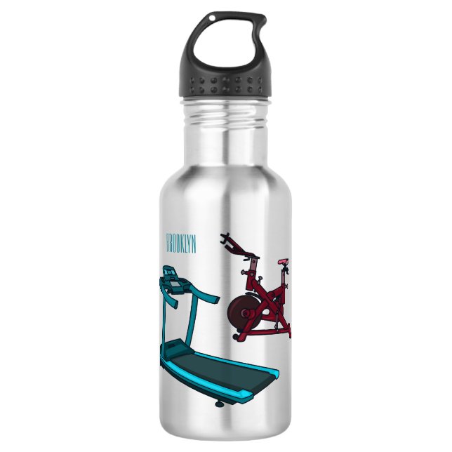 Botella De Agua Ilustracion de personalizado de bicicletas de hila (Anverso)