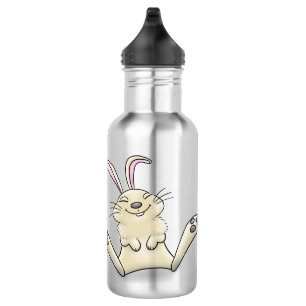 Botella De Agua Ilustracion de personalizado de conejo de conejo d