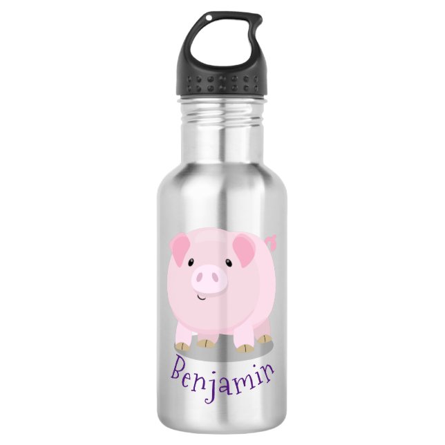 Botella De Agua Ilustracion de personalizado de costillar de cacer (Anverso)