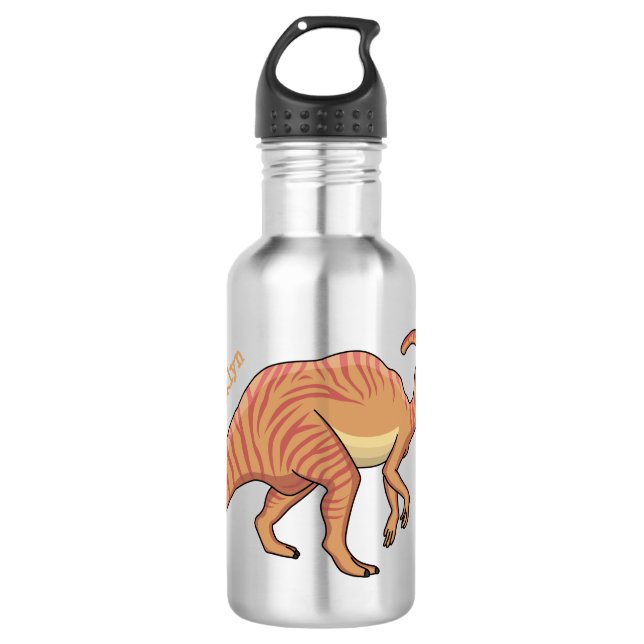 Botella De Agua Ilustracion de personalizado de dinosaurios de par (Anverso)