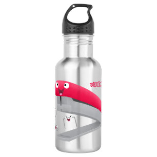 Botella De Agua Ilustracion de personalizado de grapadora de color
