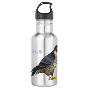 Botella De Agua Ilustracion de personalizado de halcón peregrino