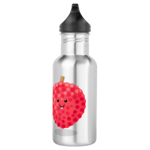 Botella De Agua Ilustracion de personalizado de linché rosado