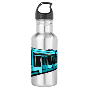 Botella De Agua Ilustracion de personalizado de locomotora eléctri