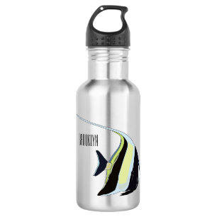 Botella De Agua Ilustracion de personalizado de peces moro
