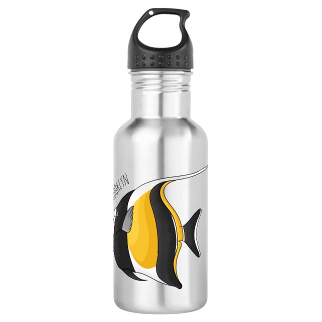 Botella De Agua Ilustracion de personalizado de peces moro (Anverso)