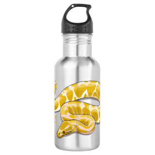 Botella De Agua Ilustracion de personalizado de pitón birmano