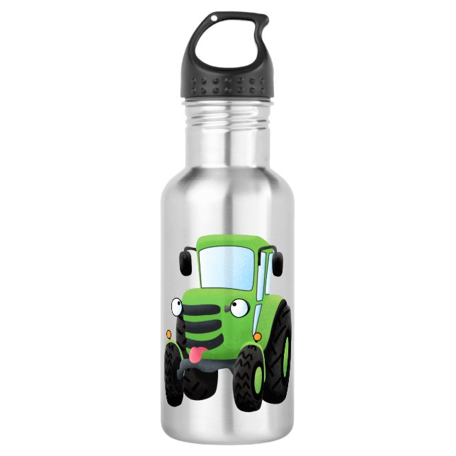 Botella De Agua Ilustracion de personalizado de tractores de granj (Anverso)