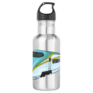 Botella De Agua Ilustracion de personalizado de trenes de alta vel