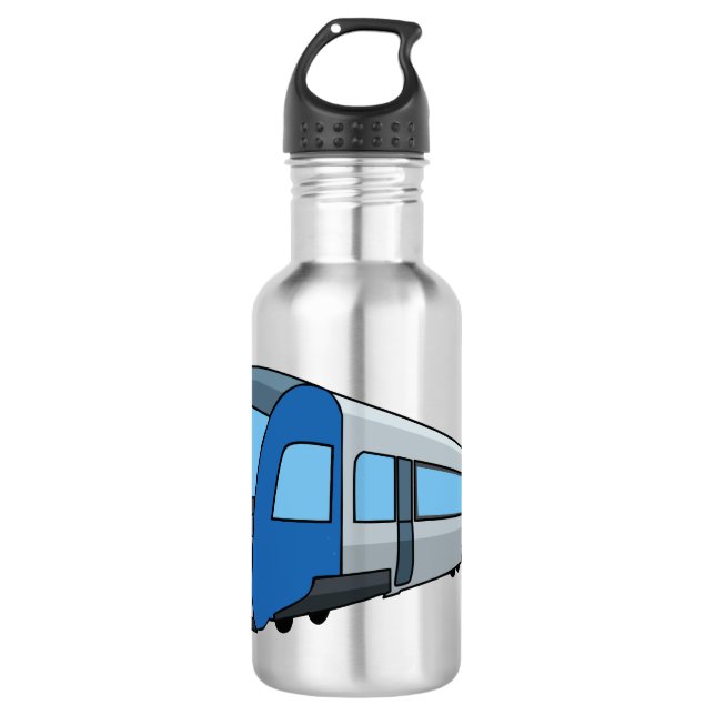 Botella De Agua Ilustracion de personalizado de trenes eléctricos (Anverso)