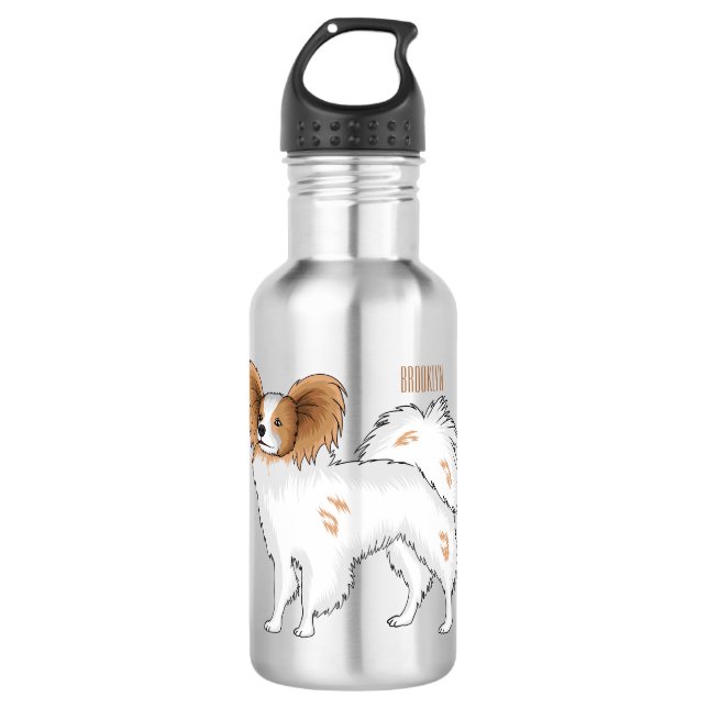 Botella De Agua Ilustracion de personalizado papillon (Anverso)