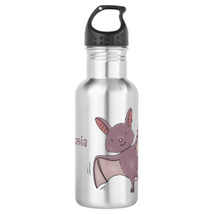 Botella De Agua Ilustracion de personalizado volador de bate de be