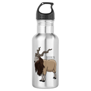 Botella De Agua Ilustracion del personalizado de cabras Markhor