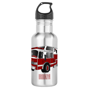 Botella De Agua Ilustracion del personalizado del motor de fuego