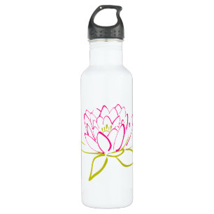 Botella De Agua Ilustracion Lotus Flower / Water Lily
