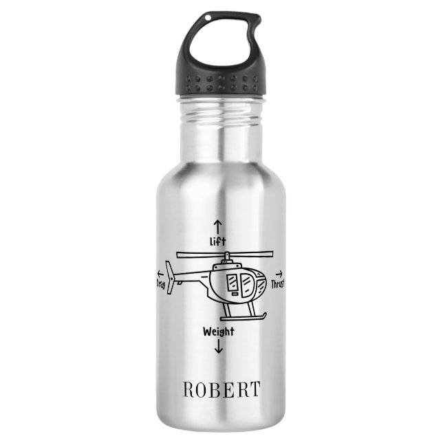Botella De Agua Ilustración personalizada de cuatro fuerzas de hel (Anverso)