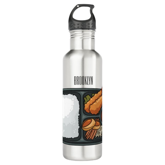Botella De Agua Ilustracion personalizado Bento (Anverso)