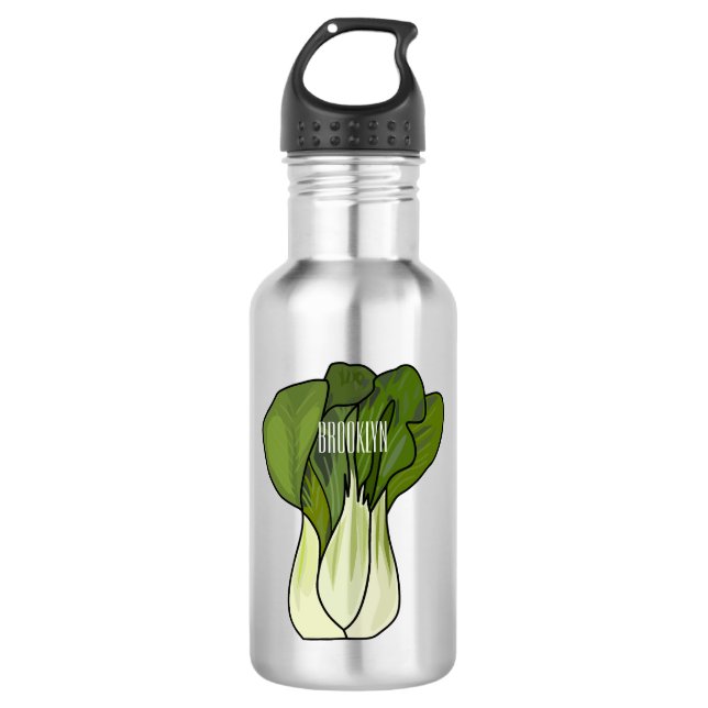 Botella De Agua Ilustracion personalizado Bok choy (Anverso)