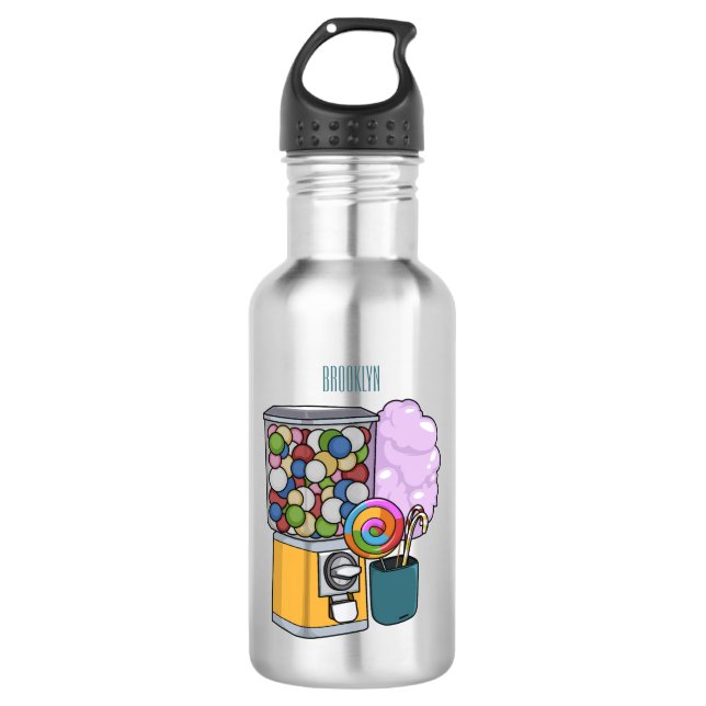 Botella De Agua Ilustracion personalizado Candy (Anverso)