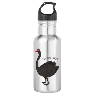 Botella De Agua Ilustracion personalizado cisne negro