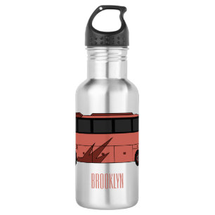 Botella De Agua Ilustracion personalizado de autobús