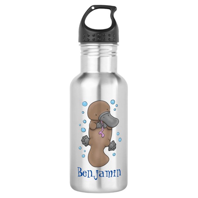 Botella De Agua Ilustracion personalizado de bebé de plaquypus fel (Anverso)