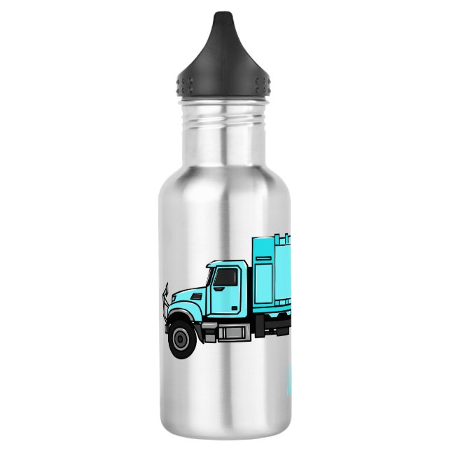 Botella De Agua Ilustracion personalizado de camión de basura (Izquierda)