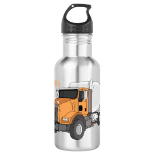 Botella De Agua Ilustracion personalizado de camión de mezcla de c