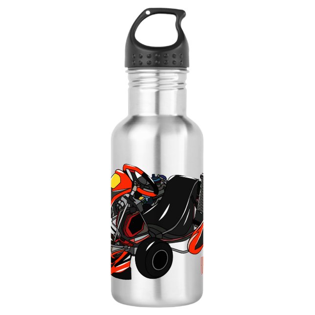 Botella De Agua Ilustracion personalizado de carreras de Kart (Anverso)